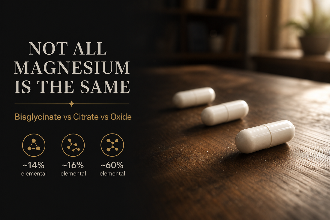 Magnesium Bisglycinate vs Citrate vs Oxide: Which Form Actually Absorbs Better?