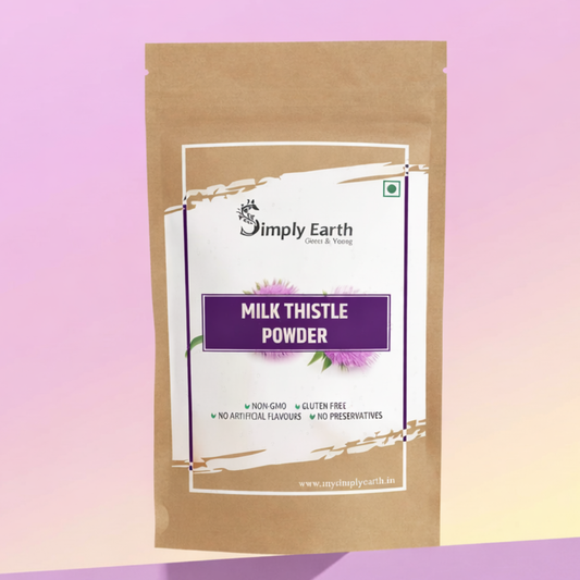 Simply Earth Pure & Natural Milk Thistle Seeds Powder(200GM) for Boosting Liver Health and Lowering Cholesterol | Wellness Drink - in Different Packs