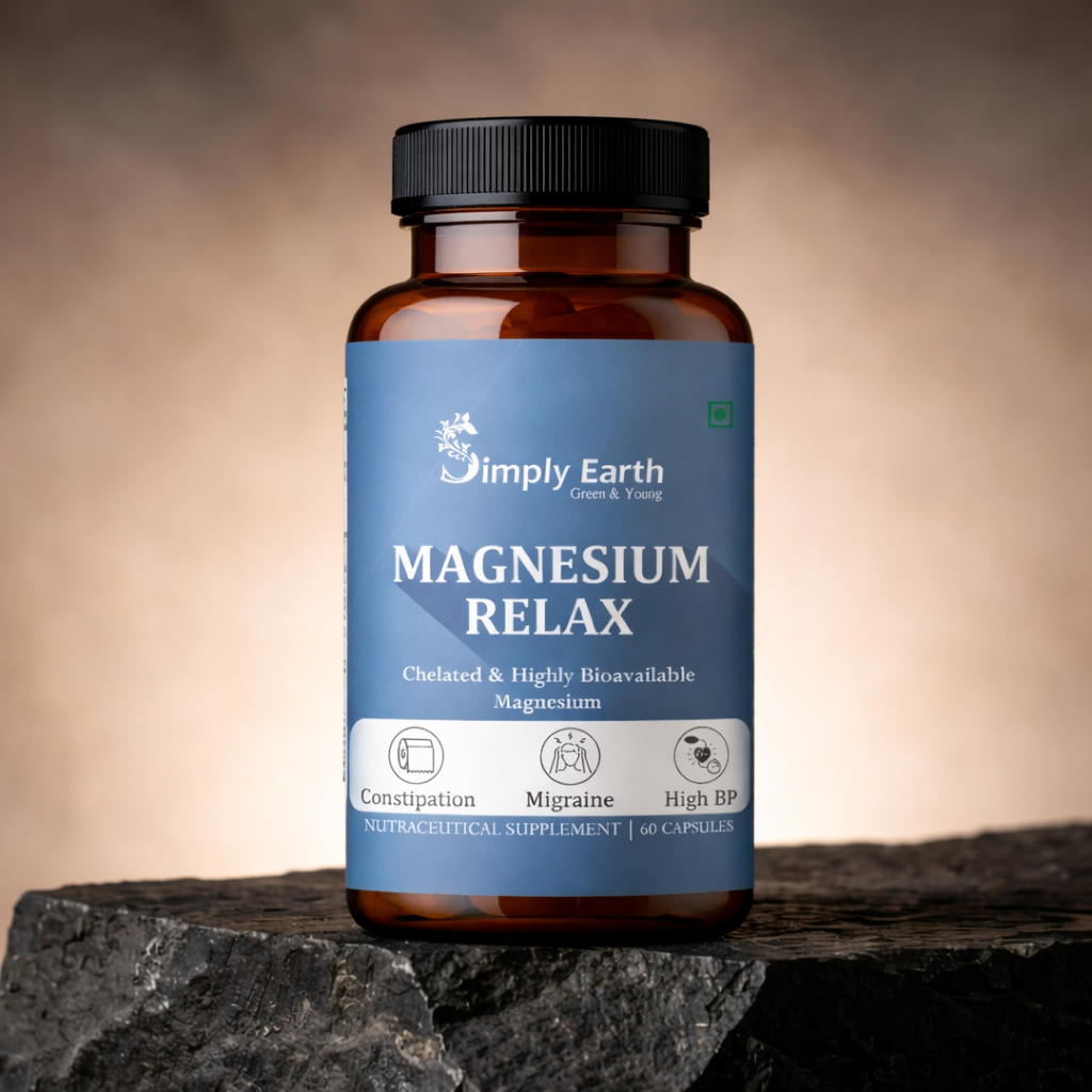 Simply Earth Magnesium Bisglycinate - Most Bioavailable Magnesium for Sleep, Muscle, Bone & Heart Support | Supports Sleep, Recovers Muscles with Vitamin B6-60 Capsules