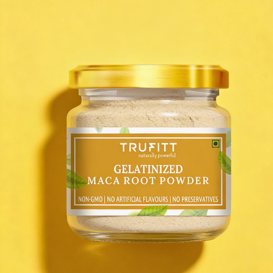 Trufitt Gelatinized Peruvian Yellow Maca Root Powder, Organic Herbal Supplement | Improves Energy And Stamina | Good For Men And Women - 80 GMS