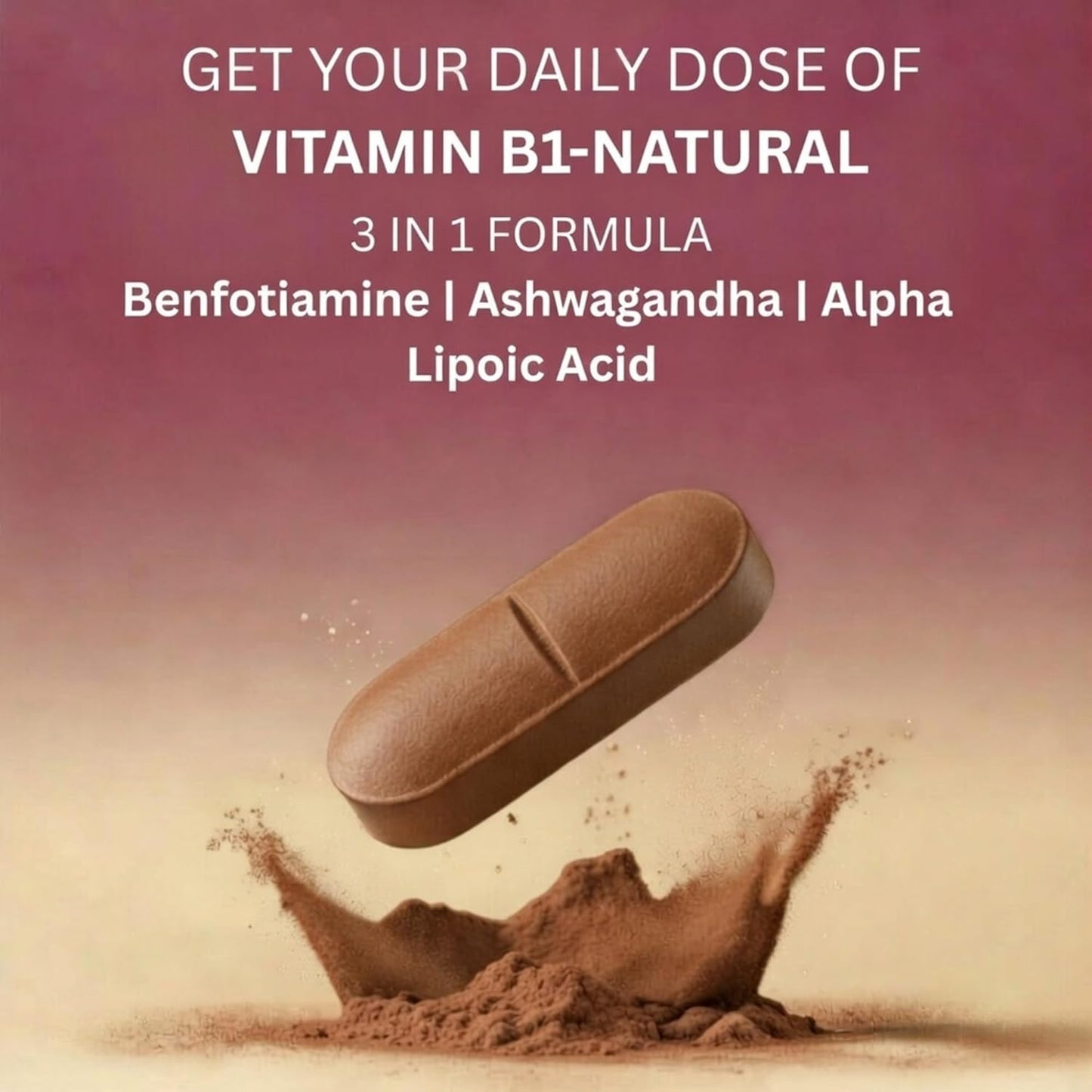 Simply Earth Benfotiamine+ 600mg | Vitamin B1 with Ashwagandha & Alpha Lipoic Acid | 60 Tablets