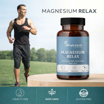 Simply Earth Magnesium Bisglycinate - Most Bioavailable Magnesium for Sleep, Muscle, Bone & Heart Support | Supports Sleep, Recovers Muscles with Vitamin B6-60 Capsules
