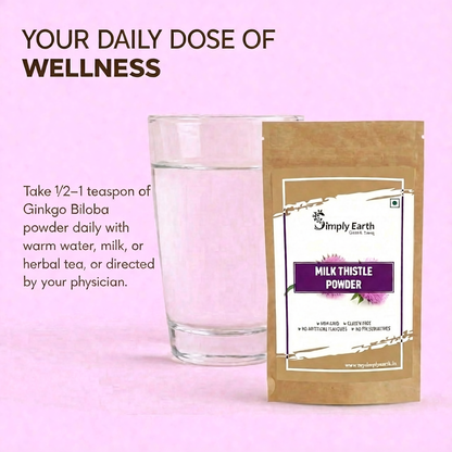 Simply Earth Pure & Natural Milk Thistle Seeds Powder(200GM) for Boosting Liver Health and Lowering Cholesterol | Wellness Drink - in Different Packs