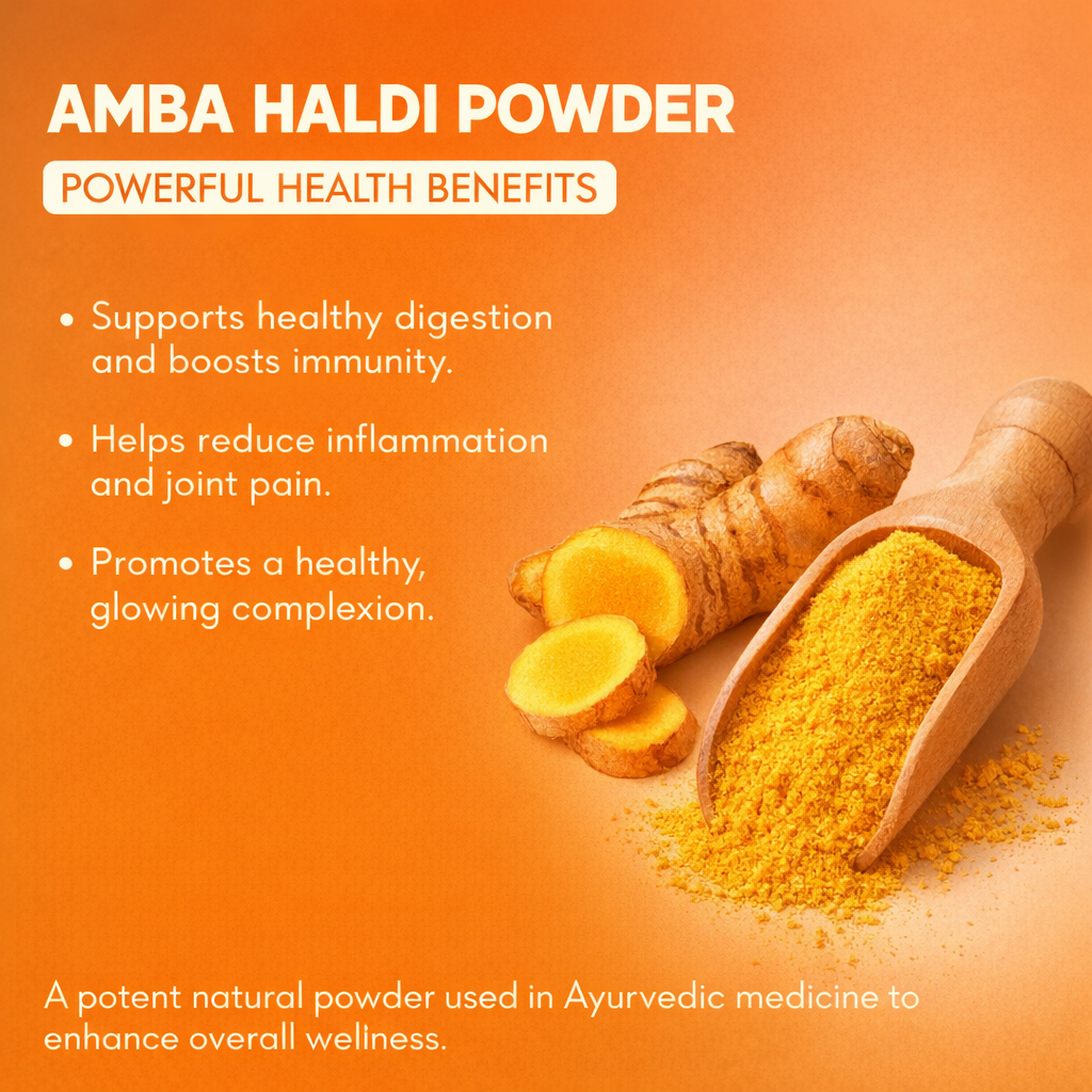 Simply Earth Pure & Natural Amba/Kasturi Haldi Powder | Immunity Booster, Anti-Oxidant, Anti-Inflammatory Turmeric | Skin & Face Pack - Wild Turmeric - 100 GM
