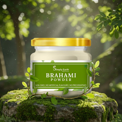 Simply Earth Organic Brahmi (Bacopa Monnieri) 100% Bio Organic Brahmi Leaves Powder for Hair Growth & Skin Care - 100GM