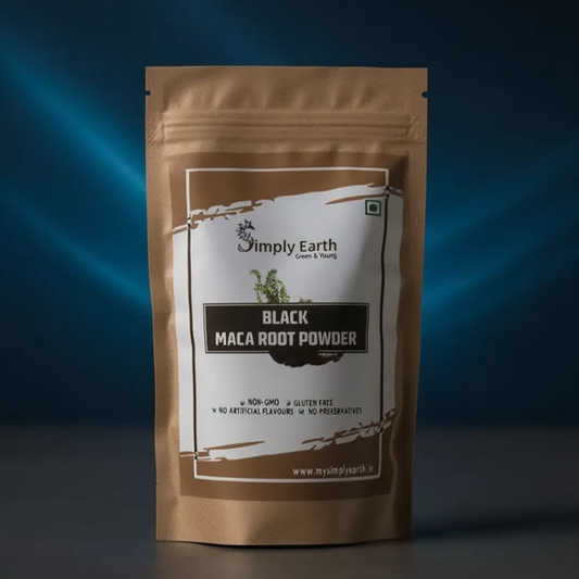 Simply Earth Peruvian Black Maca Root Powder | Boosts Energy and Immunity | Relieves Stress | Great for Men and Woman - (100GM)