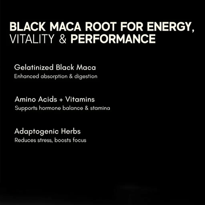 Simply Earth Peruvian Black Maca Root Powder | Boosts Energy and Immunity | Relieves Stress | Great for Men and Woman - (100GM)
