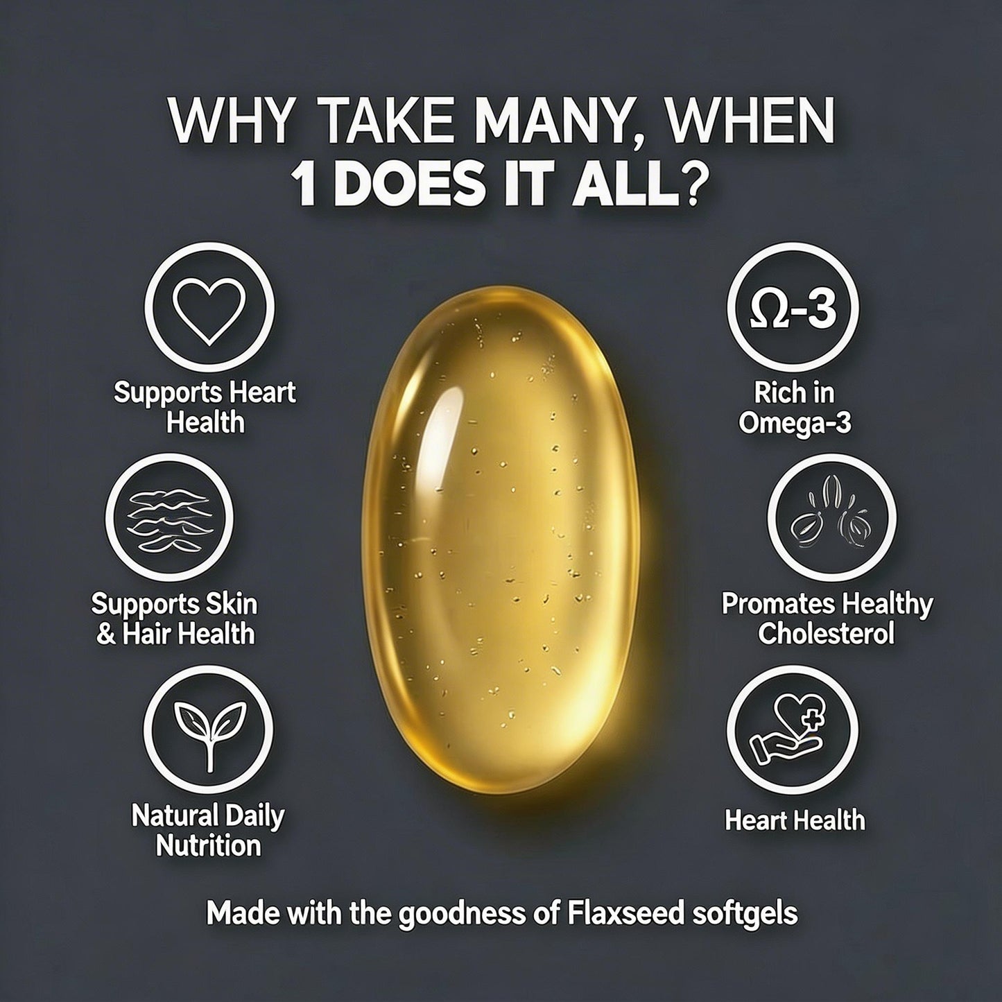 Simply earth Cold Pressed Flax seeds oil Omega with extra Virgin oil, Linolenic Acid, Oleric Acid | Natural Form of omega 369-60 Softgels