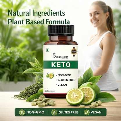 Simply Earth Natural Keto Weight Management Supplement, Belly Fat Burner for Men and Women (Green Coffee + Green Tea + Garcinia Cambogia) - 60 capsules