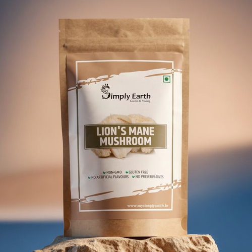 Simply earth Lion's Mane Mushroom Extract Powder 10:1, Improves Memory, Focus, Clarity | 60gm