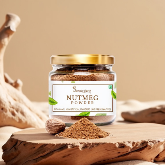 Simply Earth Nutmeg Powder 100 Gram - Jaiphal Jathikka Powder | Organically Grown | 100% Pure & Natural | Myristica fragrans | No Added Preservative
