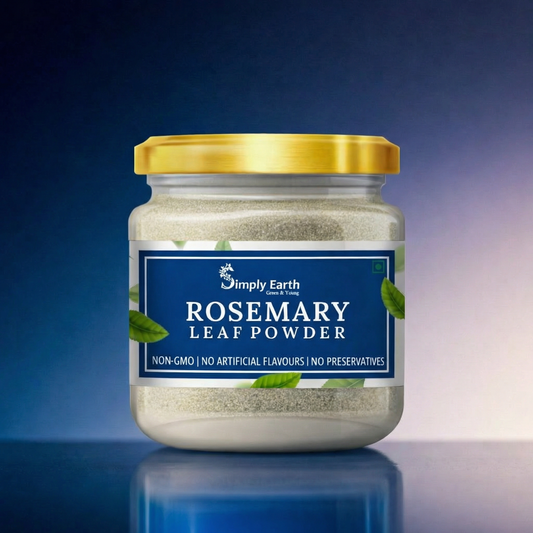 Simply Earth Rosemary Dried Leaves Powder For Hair Growth | Top Grade Leaves Rosemary Herb Tea | Organic | Natural Foods - 100 GM