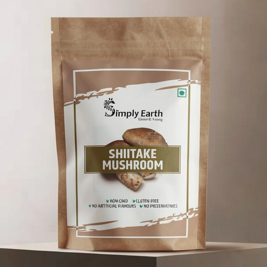 Simply Earth Shiitake Mushroom Extract Powder Supports Healthy Cholesterol & Helps BP Levels | for Immunity, Heart health | 100 GM